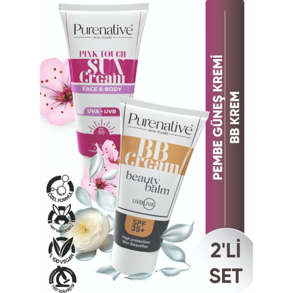 Purenative 2 Li Pembe Güneş Bb Cream Yumuşak & Soft Dokunuş Seti Oto Boyaları Fiyatı