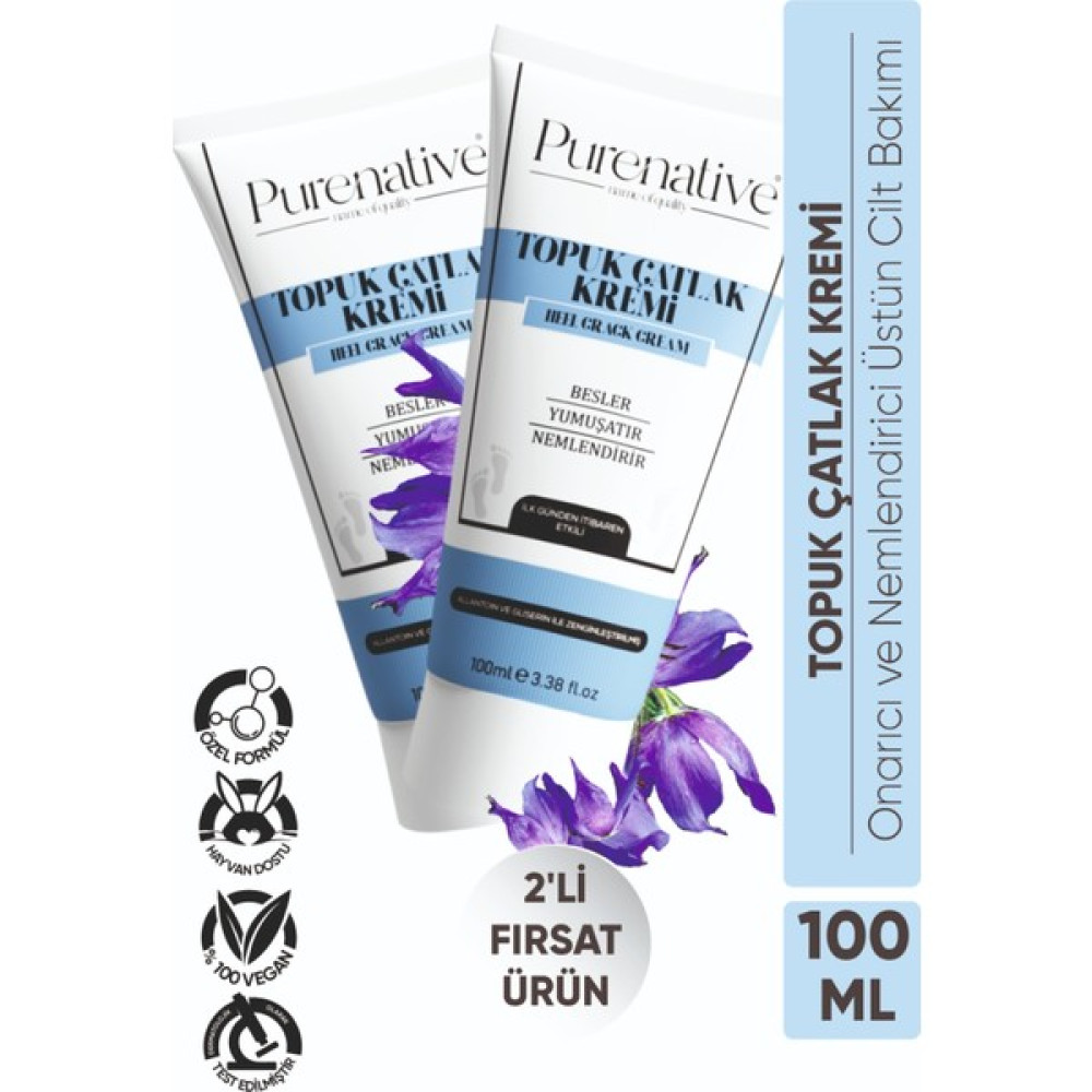 Purenative İkili 100 ml Nemlendirici Ve Çatlak Giderici Onarıcı Topuk Bakım Kremi Ayak Bakımı Fiyatı