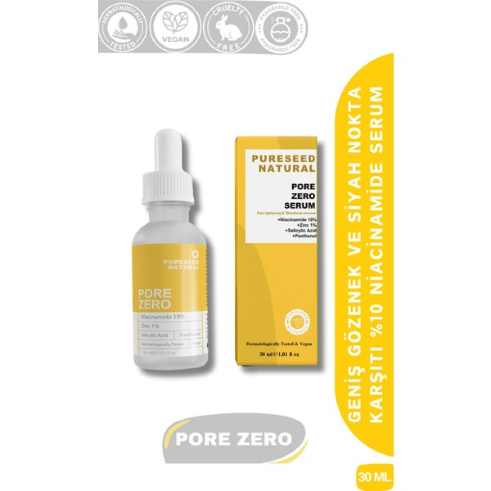 Pureseed Natural Pore Zero Geniş %10 Niacinamide Serum 30 ml Anti-Aging / Yaşlanma Karşıtı Fiyatı