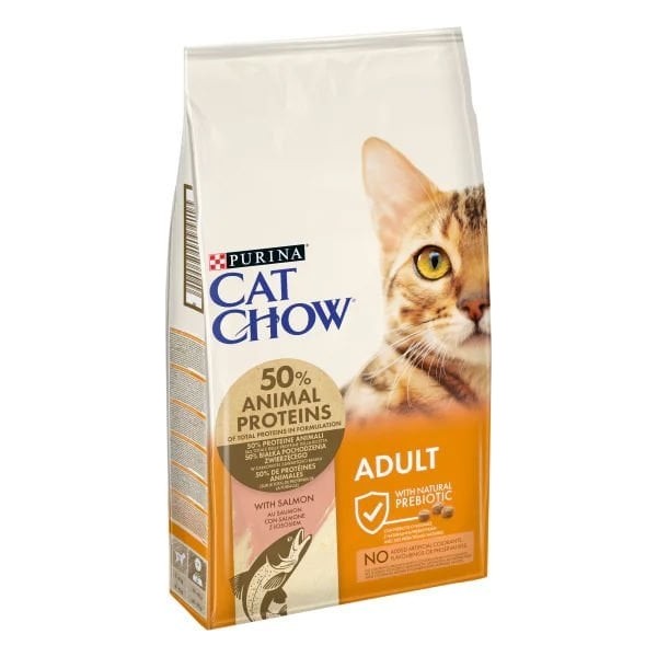 Purina Cat Chow Somonlu Yetişkin Kedi Maması 15 kg Hassas Sindirim İçin Zengin Protein Evcil Hayvan Ürünleri Fiyatı