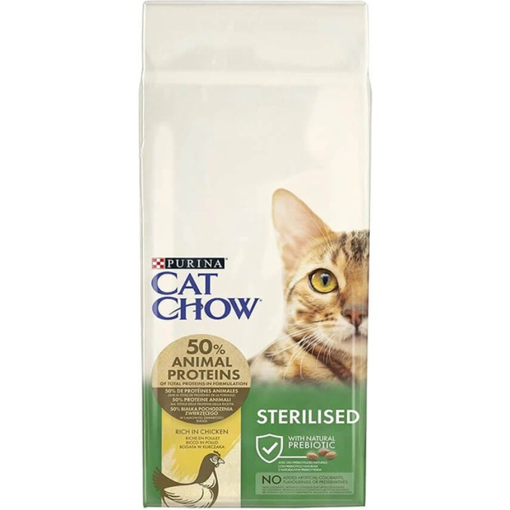 Purina Cat Chow Sterilised Kısırlaştırılmış Tavuklu Kedi Maması 15KG Evcil Hayvan Ürünleri Fiyatı
