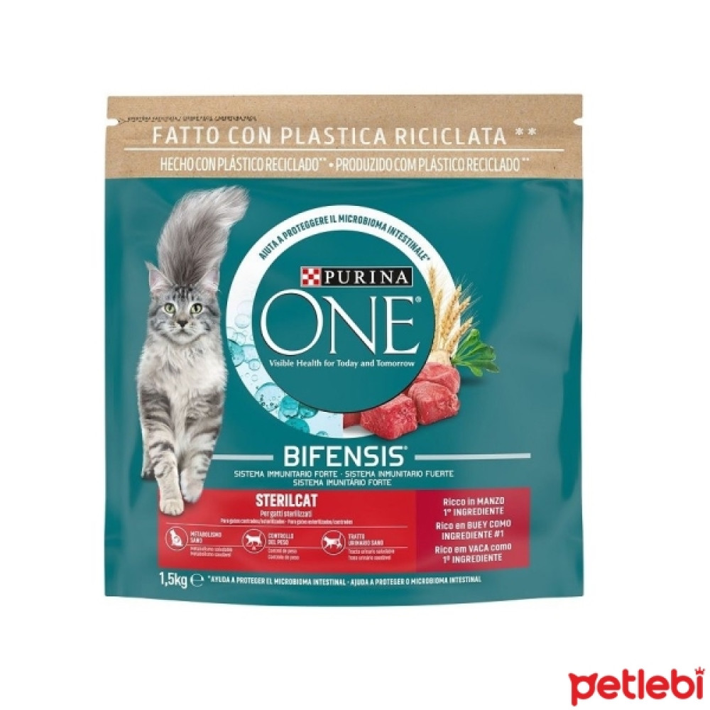 Purina One Sığır Etli Kısırlaştırılmış Kedi Maması 1,5kg Evcil Hayvan Ürünleri Fiyatı
