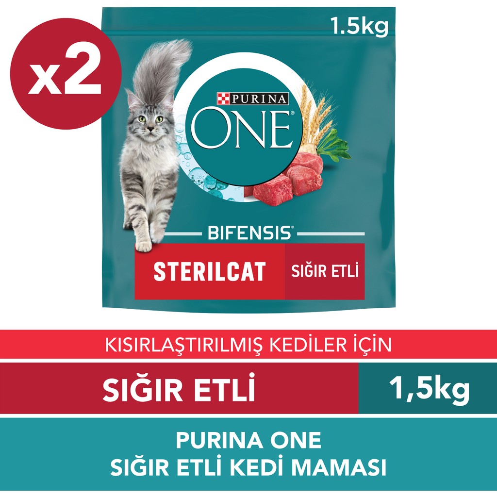 Purina One Sığır Etli Kısırlaştırılmış Yetişkin Kedi Maması 1,5 kg x 2 Adet Evcil Hayvan Ürünleri Fiyatı
