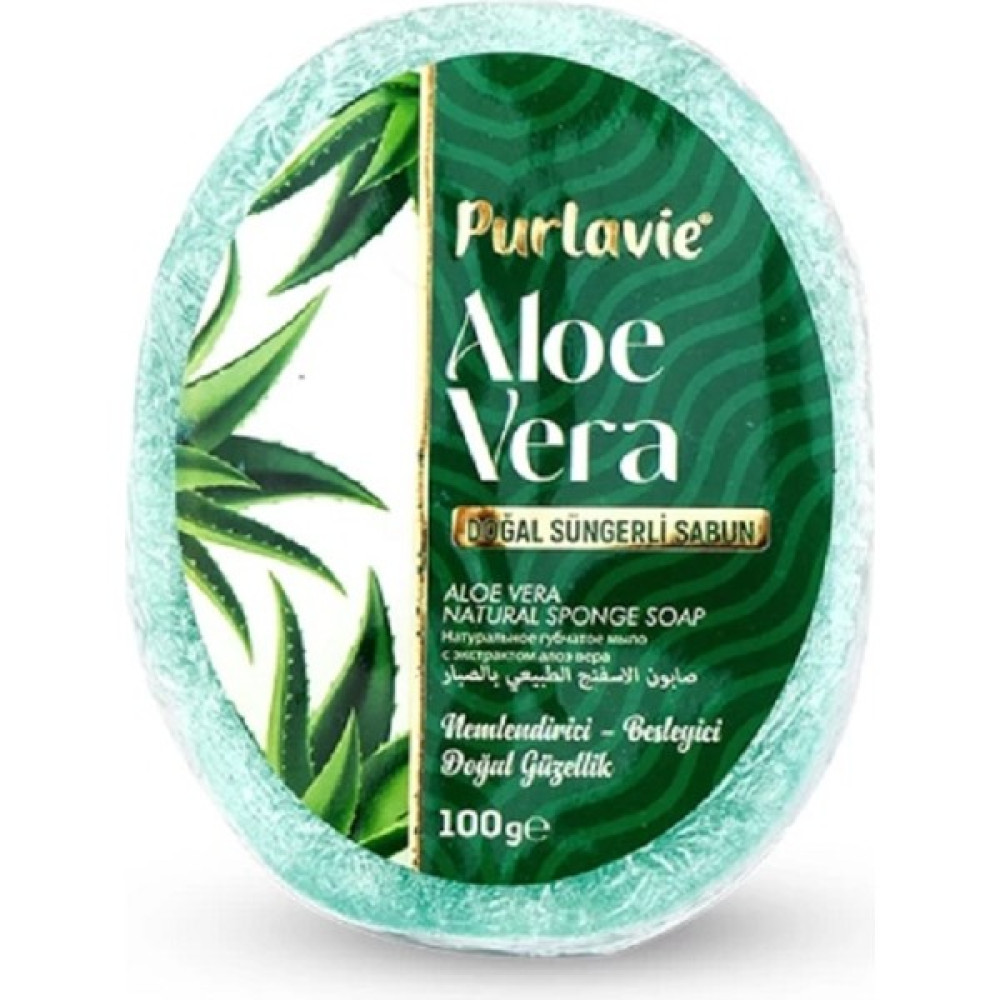 Purlavie Doğal Süngerli Sabun Aloe Vera 100 gr - 1 Adet Sabunlar Fiyatı