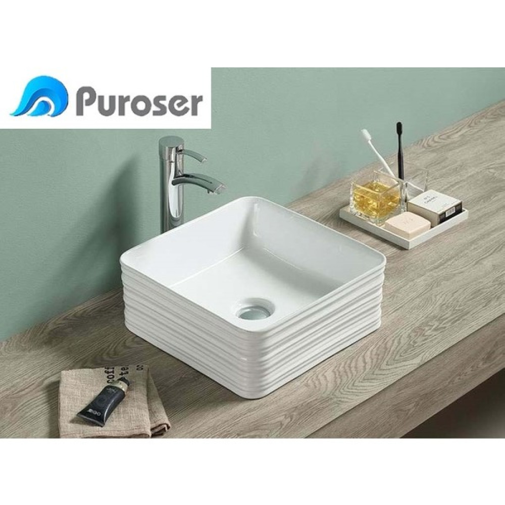 Puroser Anemon Kare Tezgah Üstü Çanak Lavabo Lavabo Fiyatı