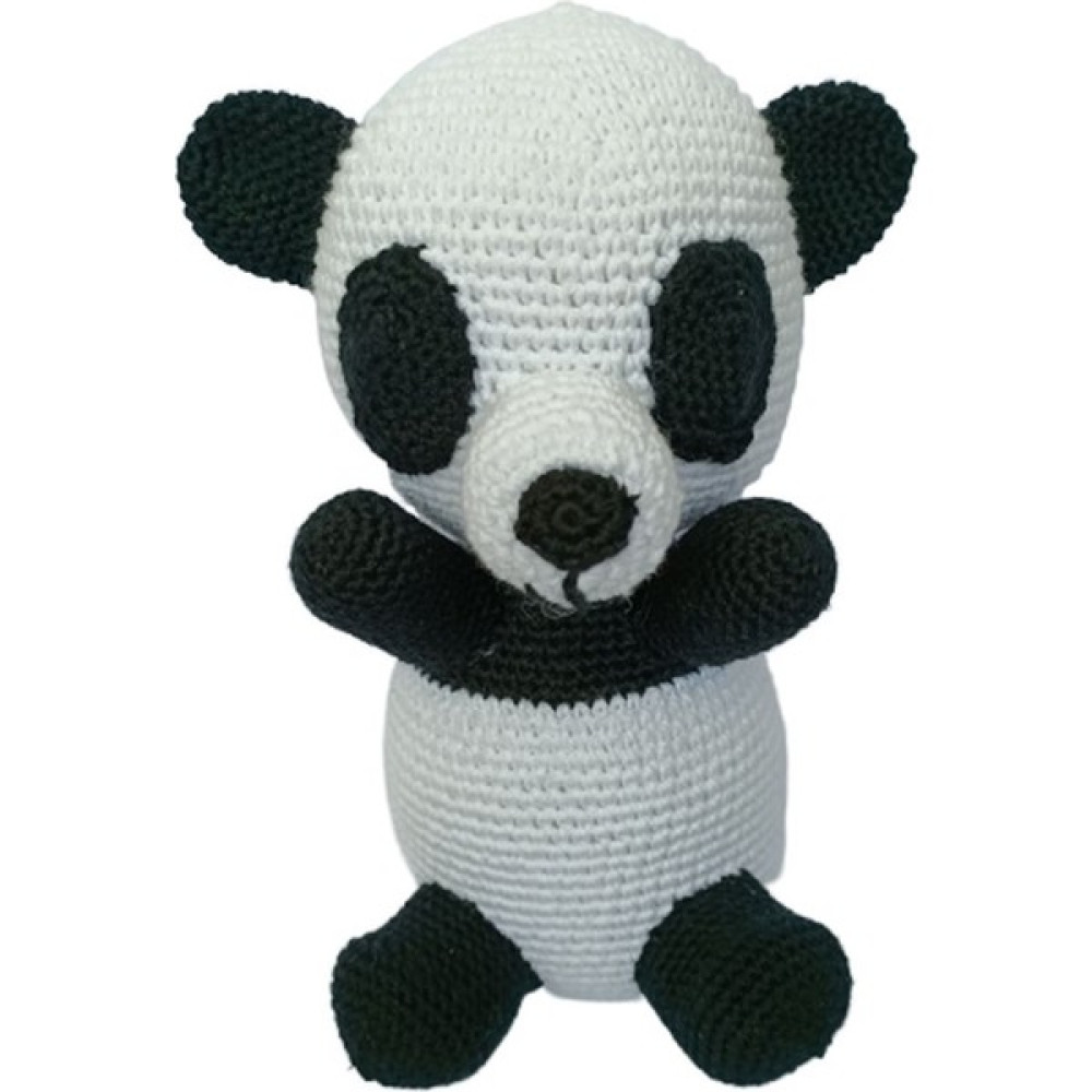 Purple Sevimli Panda %100 El Yapımı Organik Amigurimi Oyuncak Boy: 24C - Pewter - Light Grey - Dynamic Peluş Oyuncaklar Fiyatı