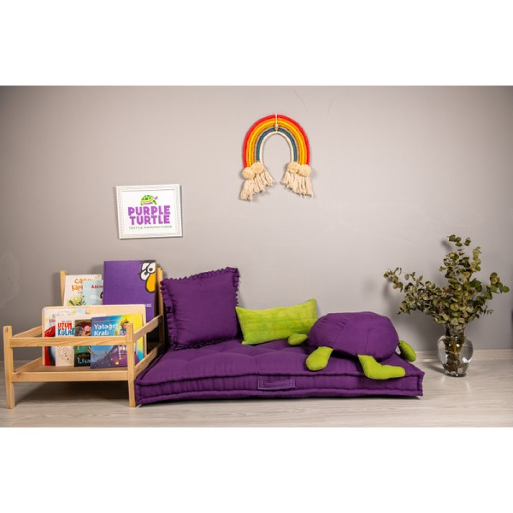 Purple Turtle Fransız El Yapımı Yer Minderi, Organik Bebek Yatağı, French Mattress - Mor - 50 x 100 cm Oto Boyaları Fiyatı