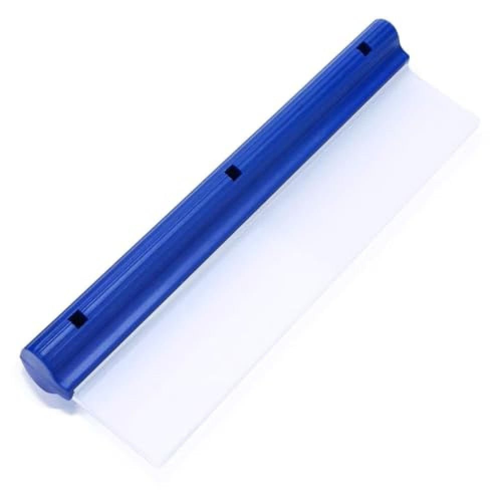 Pushaccas Blue Silicone T-Bar Car Squeegee - 12 Inch Car Window Squeegee for Drying, Professional Flexible One Pass Water Blade Auto Water Blade Cleaning for, Windshield, Glass, Window, Mirror