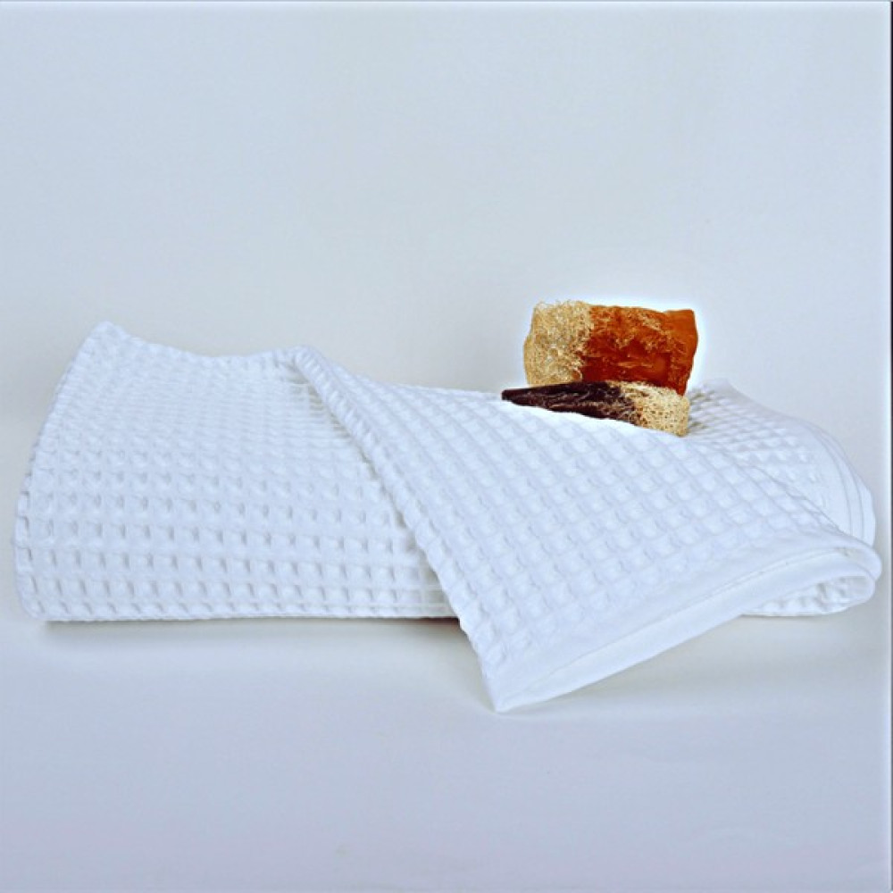 Püskül Tekstil Waffle Desenli Banyo Havlusu - 80 x 160 cm - Beyaz Banyo Havlusu Fiyatı