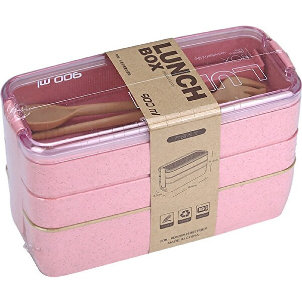 Pustaty Juhui Store Bento Box 3 Kat Isı Yalıtımı ve Uzun Bekletme Süresi Uygulanabilir Saklama Kutusu (Yurt Dışından) - Açık Pembe Saklama Kapları Fiyatı