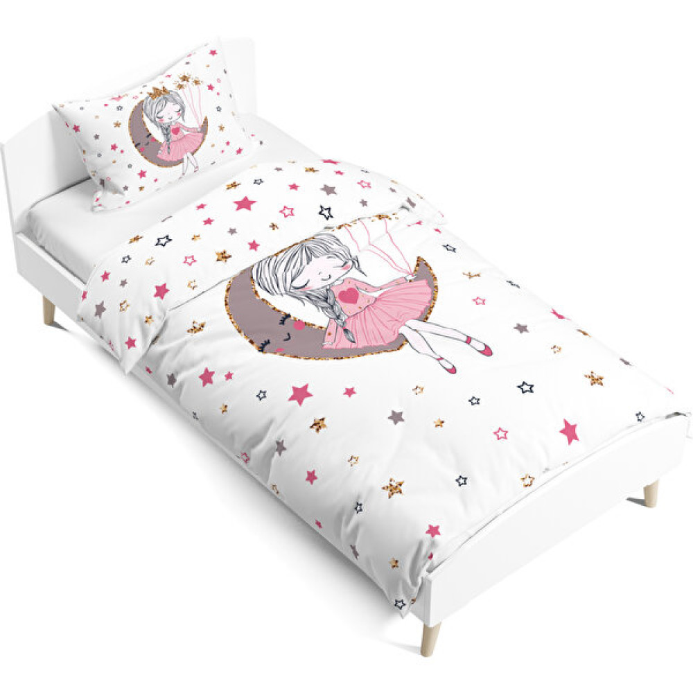 Pusula Home Ayda Oturan Kız Çift Tarafı Dijital Baskılı Tek Kişilik Nevresim Takımı | Çocuk Nevresim Takımı - Beyaz - 160 x 220 cm Nevresim Takımı Fiyatı