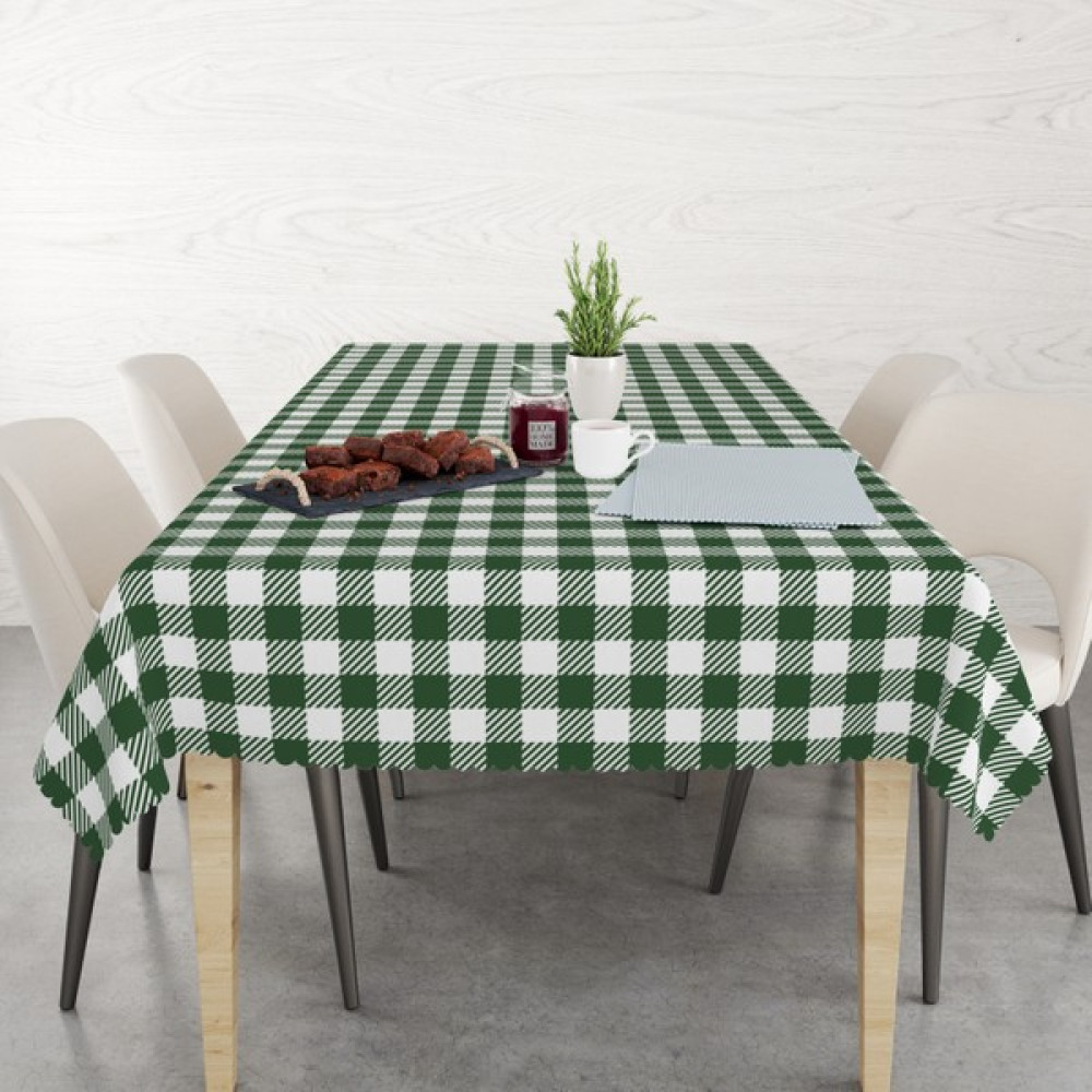 Pusula Home Kareli Çizgili Masa Örtüsü | Sofra Bezi | Piknik Örtüsü | Dertsiz - Yeşil - 140 x 180 cm Masa Örtüsü Fiyatı