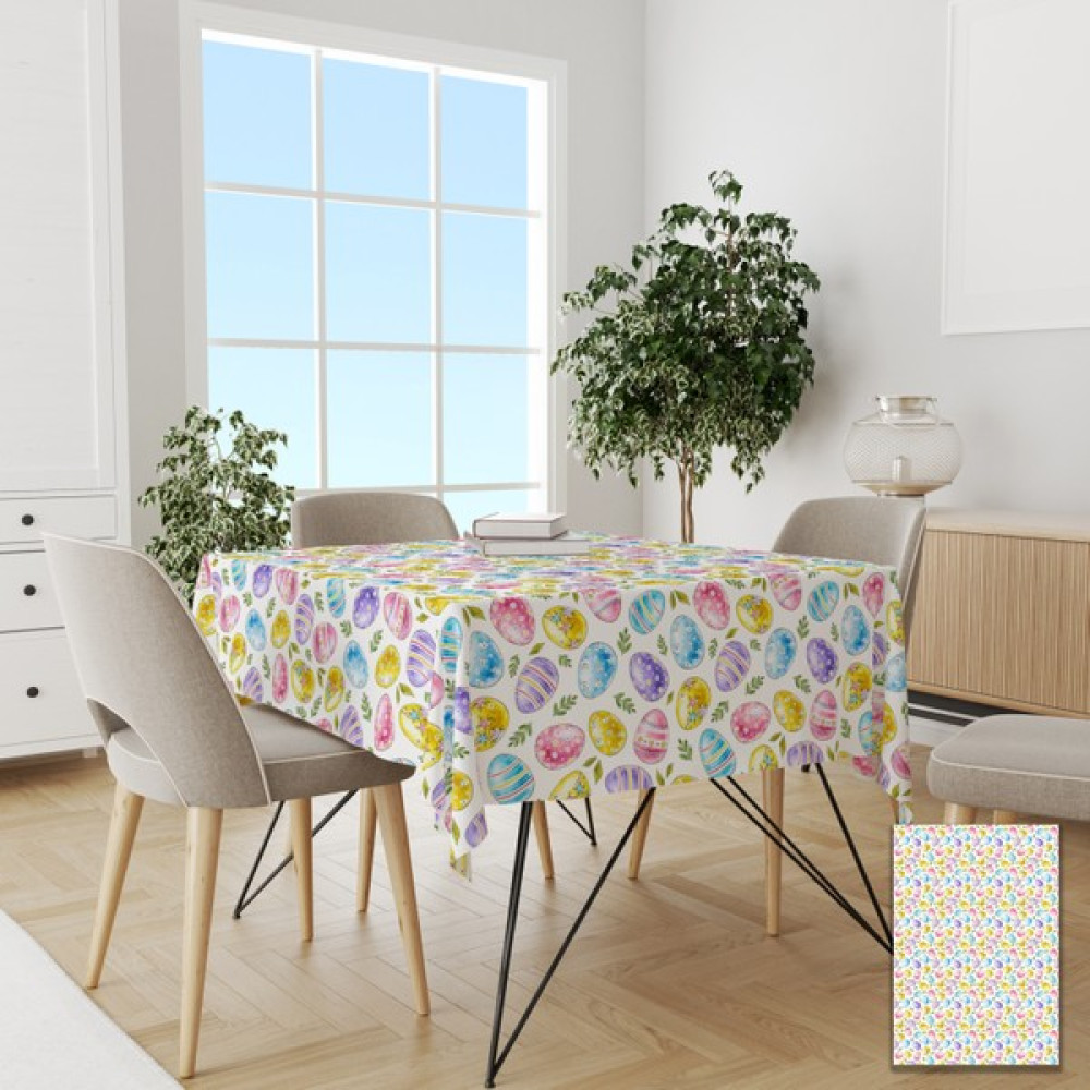 Pusula Home Paskalya Renkli Yumurtalar Dertsiz Masa Örtüsü - 120 x 150 cm Masa Örtüsü Fiyatı