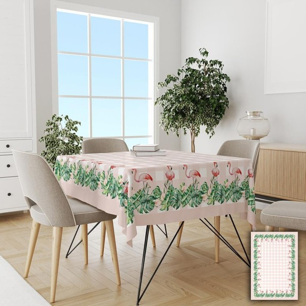 Pusula Home Tropikal Desenli Kolay Temizlenebilir Leke Tutmaz Dertsiz Masa Örtüsü - Renkli - 120 x 150 cm Masa Örtüsü Fiyatı