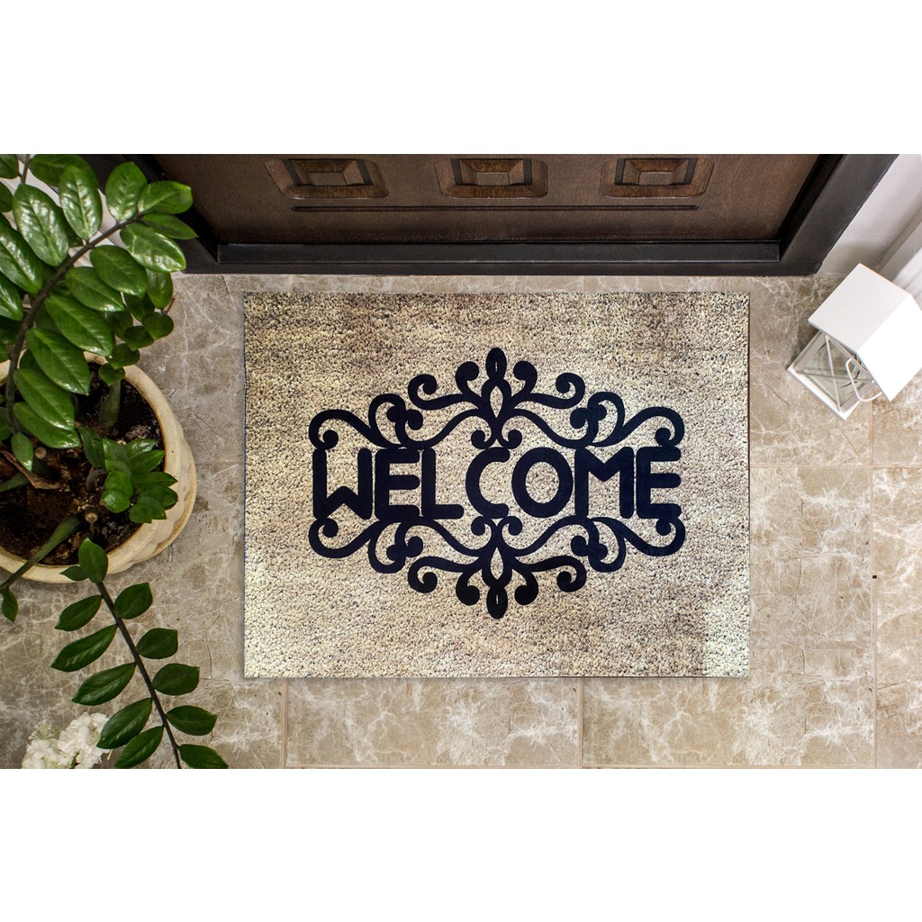 Pusula Home Welcome Kaymaz Taban Kapı Önü Paspası - Renkli - 45 x 60 cm Araca Özel Paspaslar Fiyatı