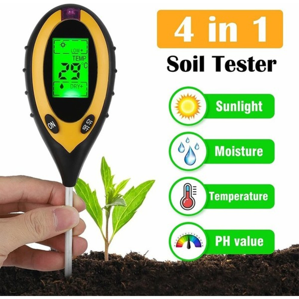 Puthing LCD Dijital 4 In 1 Toprak Ph Test Cihazı Nem Ölçer Toprak Sıcaklığı Test Cihazı Toprak Güneş Işığı Monitörü Higrometre Ph Bitki Çiçek Ölçer... Diğer Test ve Ölçüm Cihazları Fiyatı