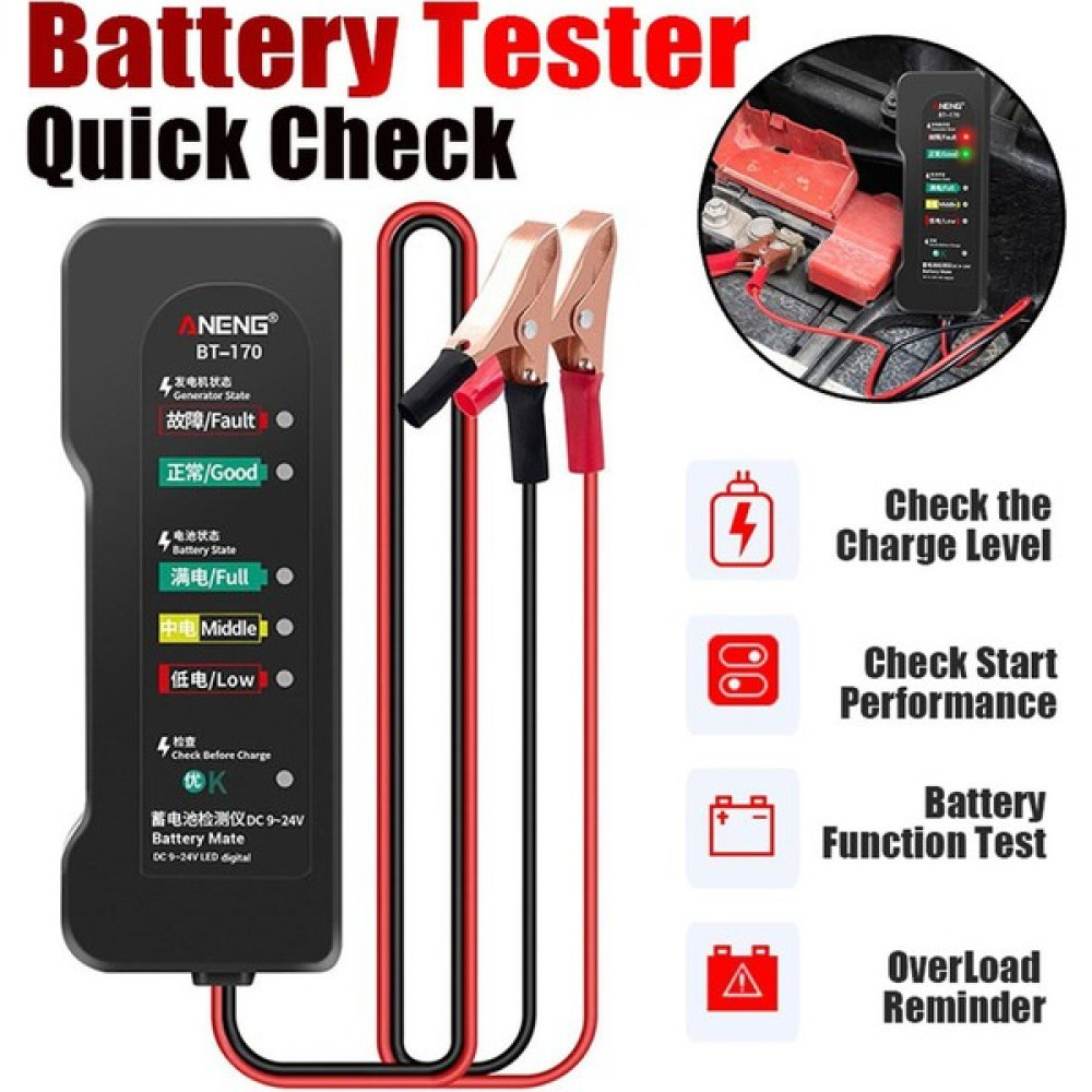 Puthing Taşınabilir 12V Araç Akü Test Cihazı Dedektörü Oto Tamir Aracı ile Pil Aşırı Yük Hatırlatma Şarj Seviyesi Test Cihazı Pil Fonksiyonu Test C... Diğer Test ve Ölçüm Cihazları Fiyatı