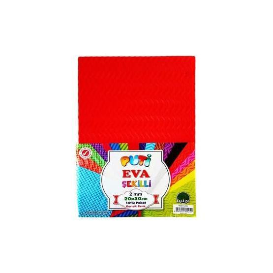 Puti 5251 A4 10'lu Karışık Renk Dalga Eva