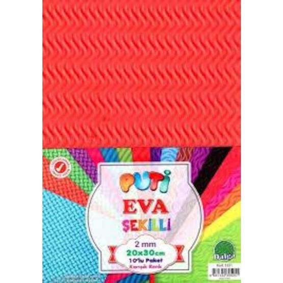 Puti 5251 A4 10'lu Karışık Renk Dalga Eva