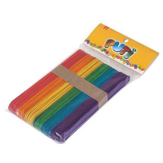 Puti Büyük Renkli Ahşap Dil Çubuğu