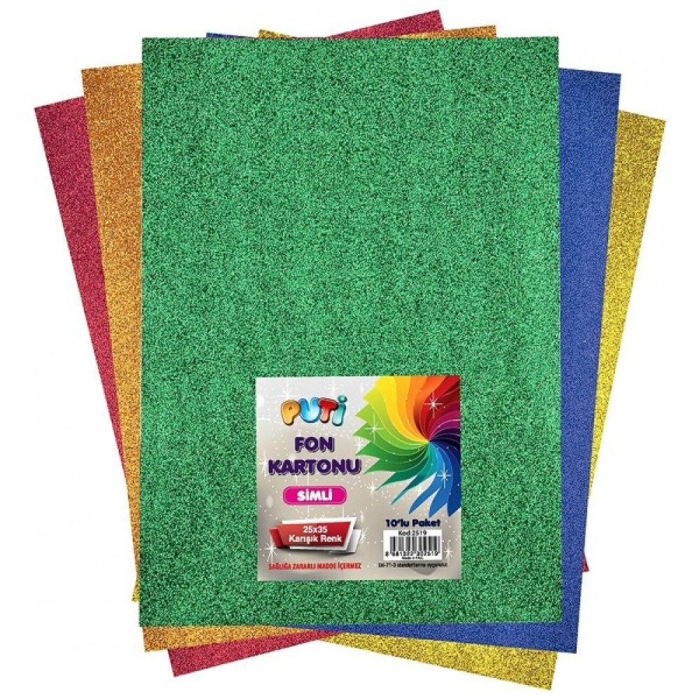 Puti Simli Fon Kartonu 25X35 Cm 10 Lu Karışık Elişi Kağıdı Fiyatı
