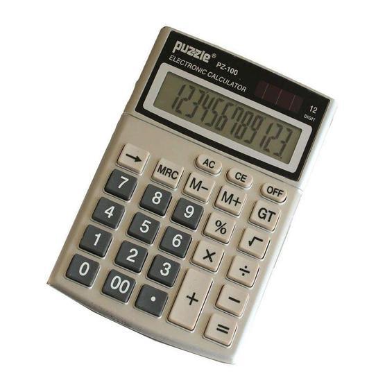 Puzzle PZ-100 12 Hane Hesap Makinesi