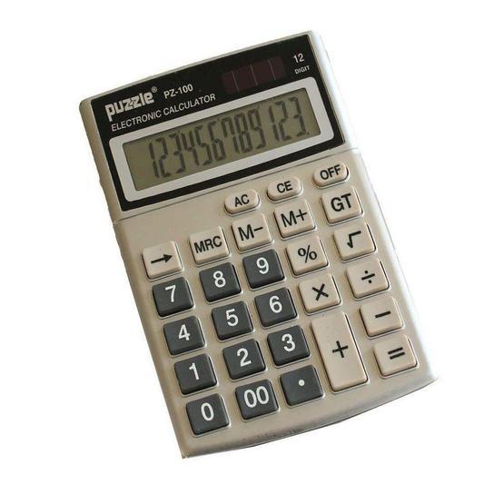 Puzzle PZ-100 12 Hane Hesap Makinesi