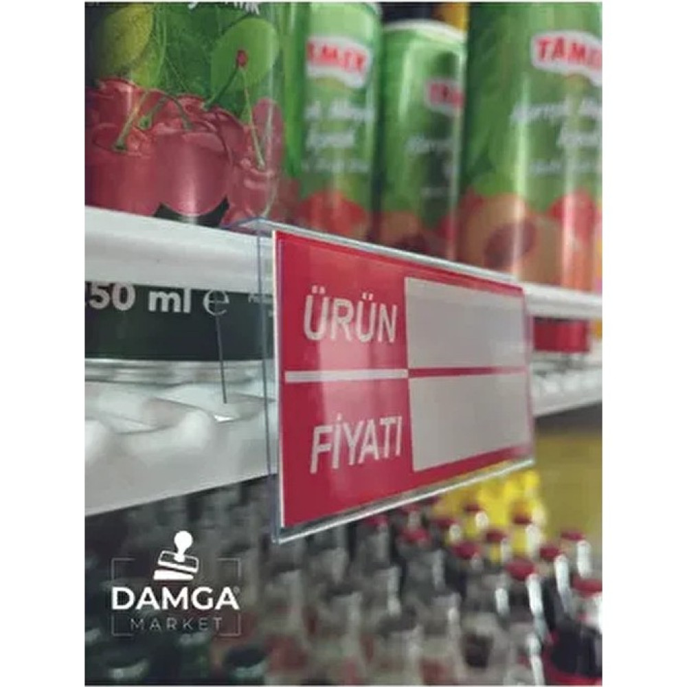 Pvc 25 Adet 4x8 cm Rafönü Askılı Fıyat Etiketlik,tel Sepete, Cam Rafa Asılabilir Kanallı Etiketlik Okul Etiketi Fiyatı