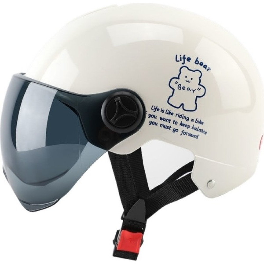 PVC Çocuk Elektrikli Araba Sevimli Güneş Koruma Yarım Kask (Yurt Dışından) - Beyaz Motorsiklet Kaskları Fiyatı