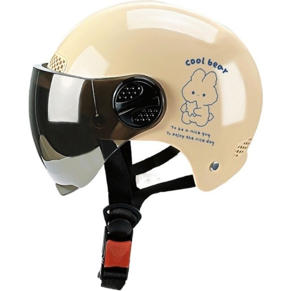 PVC Çocuk Kask Güneş Koruma Kapağı Elektrikli Bisiklet Sürme Yarım Kask (Yurt Dışından) - Açık Sarı Motorsiklet Kaskları Fiyatı