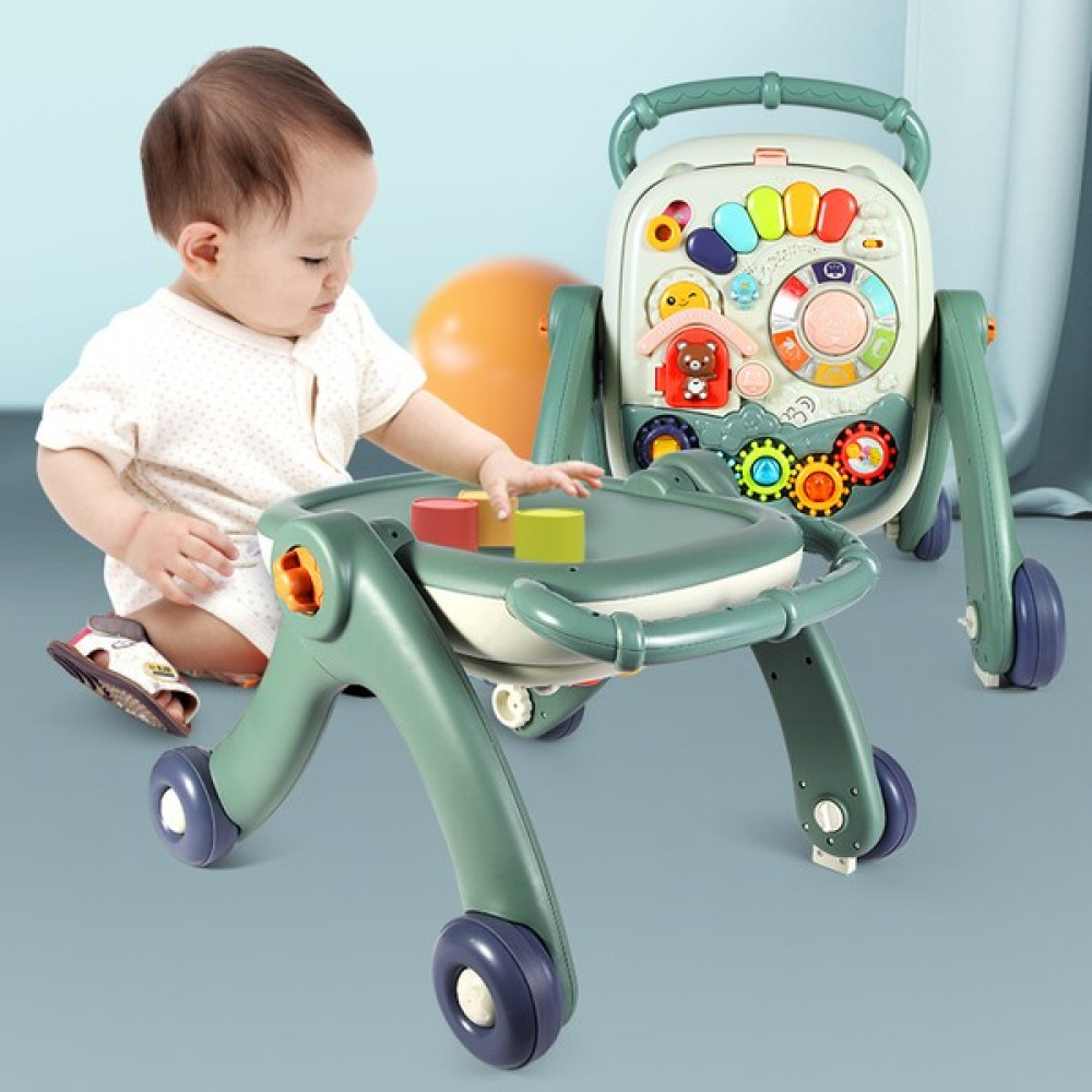 PVC El Itmeli Yürüteç Bebek Yürüteci Yürümeyi Öğreniyor Devrilme Önleyici Ayarlanabilir Hız Oyuncak 6-18 Ay (Yurt Dışından) - Açık Yeşil Yürüteç Fiyatı