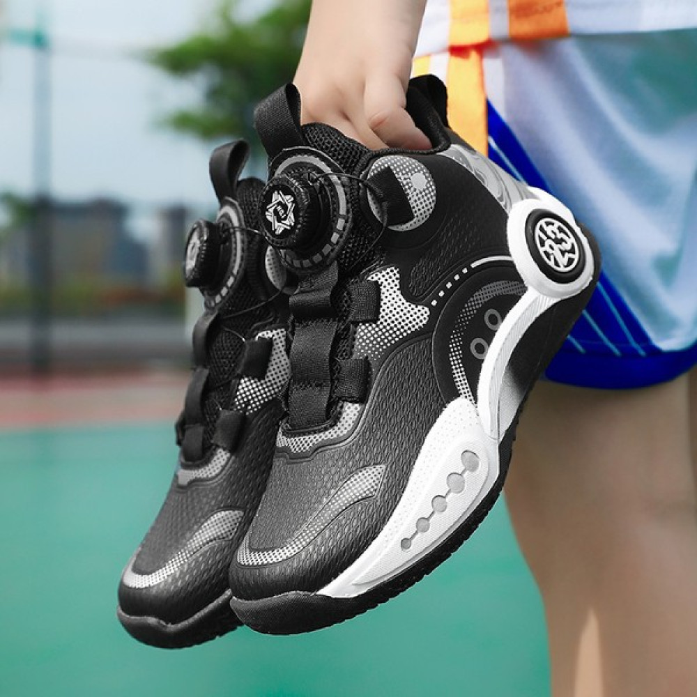 PVC Erkek Ayakkabıları Gençlik Basketbol Profesyonel Pratik Öğrenci Ayakkabıları Erkek Büyük Çocuk Dönen Düğme Spor Ayakkabıları (Yurt Dışından) Spor Ayakkabı Fiyatı