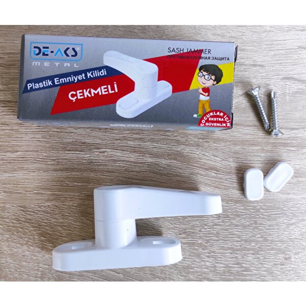 Pvc Kapı Pencere Çocuk Emniyet Mandalı Kilidi Hırsız Kilidi Çekmeli Plastik - Beyaz Bebek Güvenlik Fiyatı