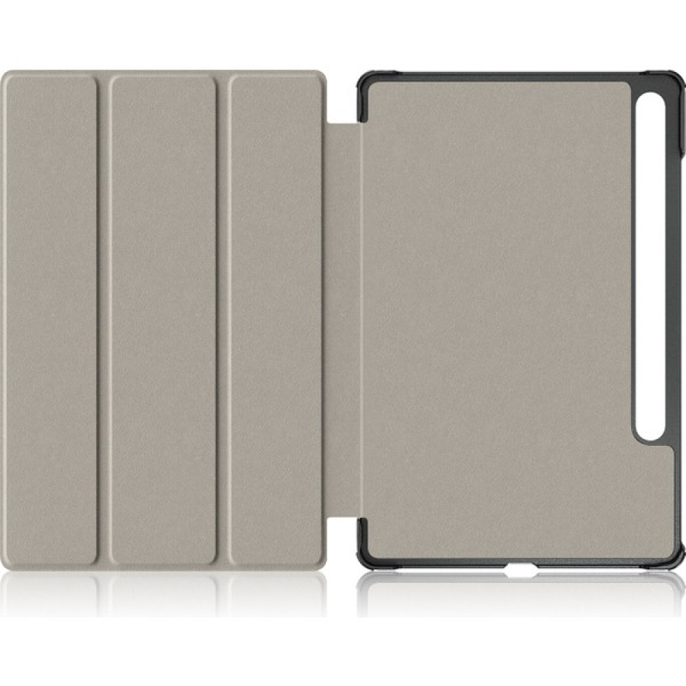 PVC Samsung Galaxy Tab S9 Fe Plus 12,4 Inç Deri Tablet Kılıf (Yurt Dışından) - Açık Gri Tablet Kılıfı Fiyatı