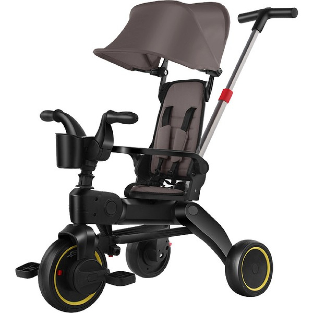 PVC Yeni Çocuk Üç Tekerlekli Bisiklet 1-5 Yaşında Katlanabilir Arabası Bebek Arabası Hafif Bebek Bisikleti (Yurt Dışından) - Açık Gri Bebek Arabası ve Pusetler Fiyatı