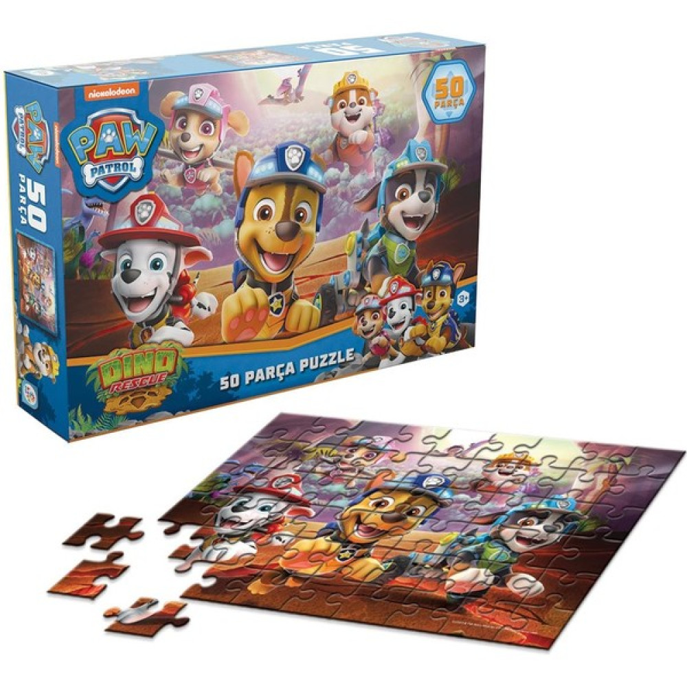 PW7928 Paw Patrol Dino Rescue 50 Parça Çocuk Puzzle Eğitici Oyuncak Fiyatı