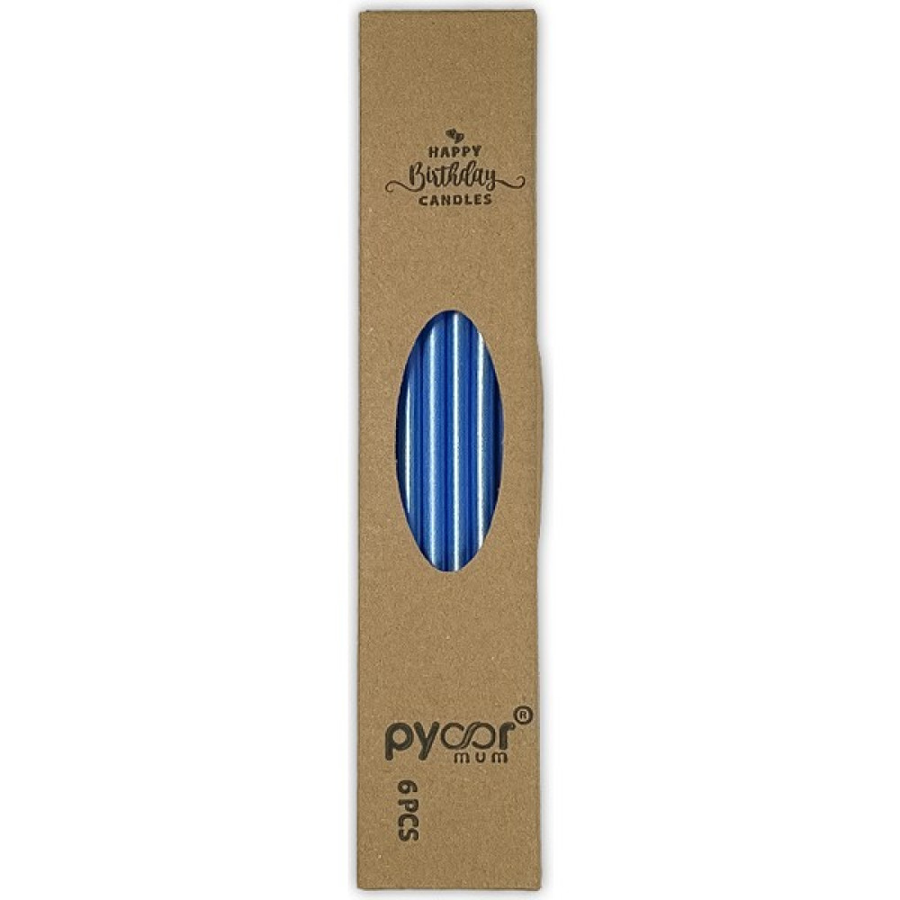 Pyaar Mavi Pasta Mumu Doğum Günü Uzun 20 cm 6 Adet Dekoratif Mum Fiyatı