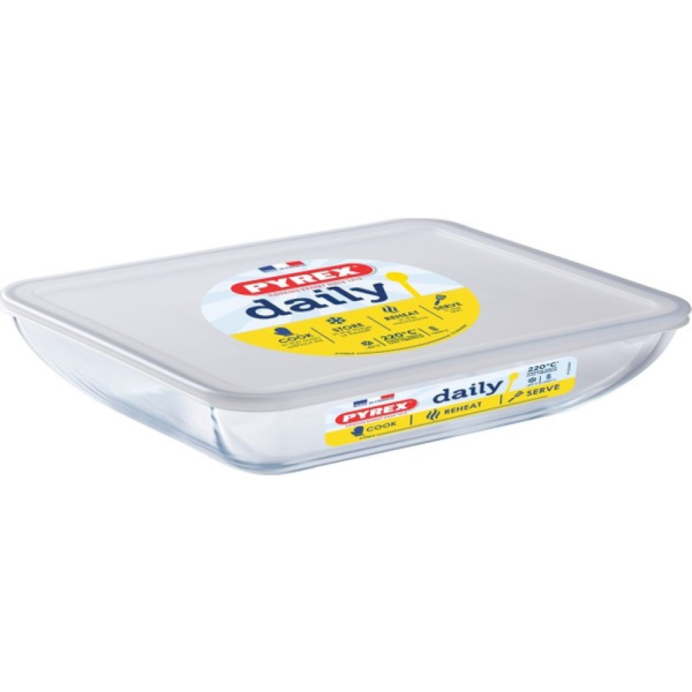 Pyrex dikdörtgen Fırın Kabı+Kapak 27X22X9CM Tepsiler / Fırın Kapları Fiyatı