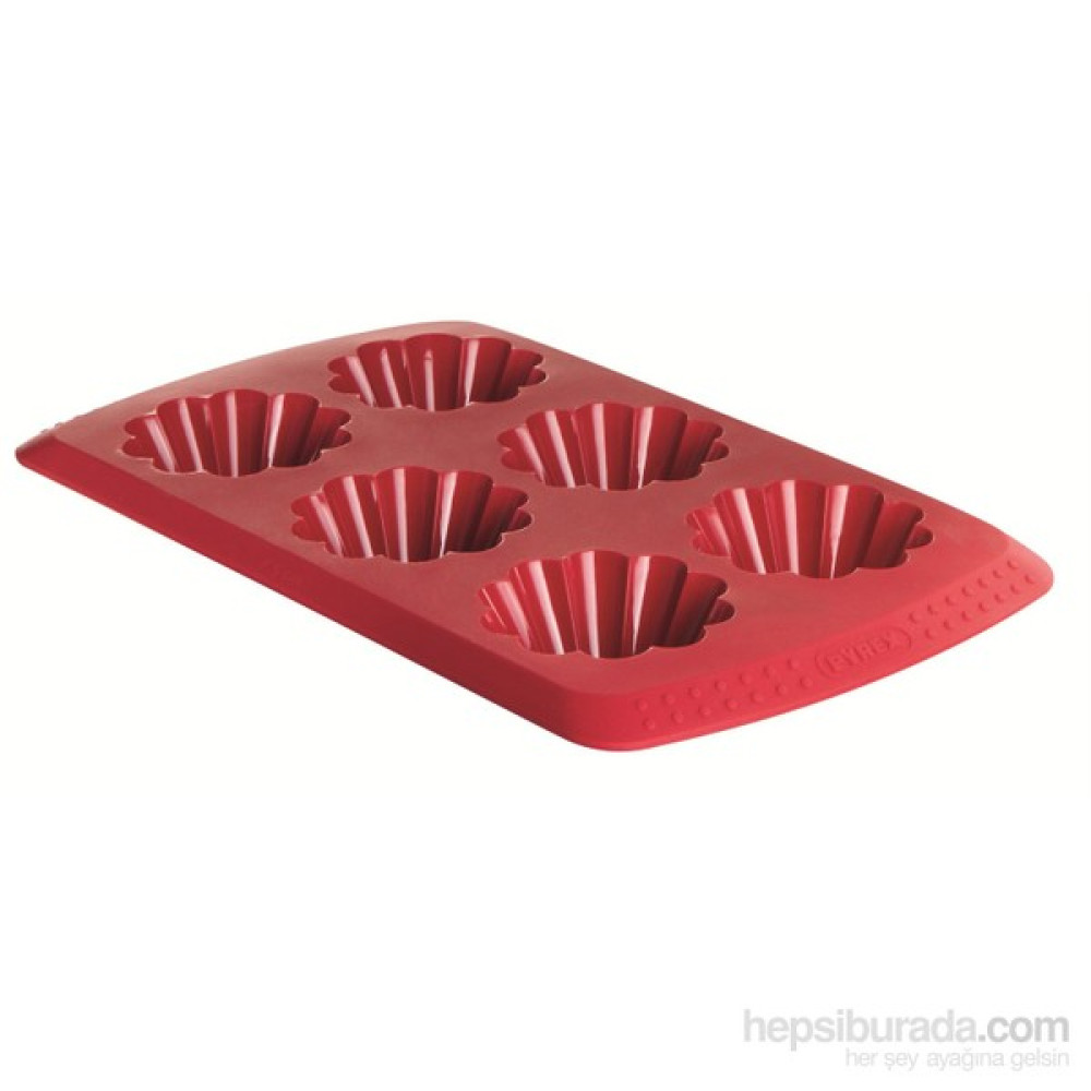 Pyrex Flexi Silikon 6 Bölmeli Desenli Muffin Kalıbı Red Kek Kalıpları Fiyatı