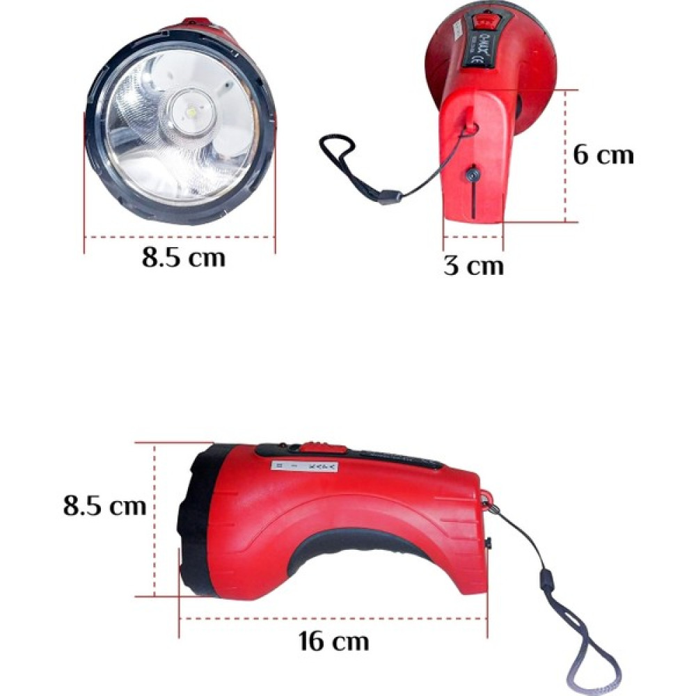 Q-Max 10W Projektör Ultra Güçlü LED Bataryalı El Feneri 2 Mod Aydınlatma Ilk Yardım Kamp Lamba Projektör El Feneri Fiyatı