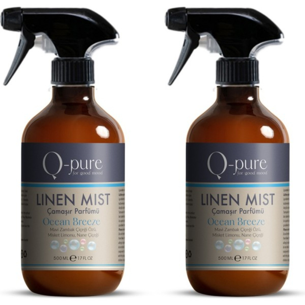 Q - Pure Q-Pure Lınen Mıst Ocean Breeze Likit Çamaşır Parfümü 500 ml x 2 Li Avantaj Oda Kokusu Fiyatı