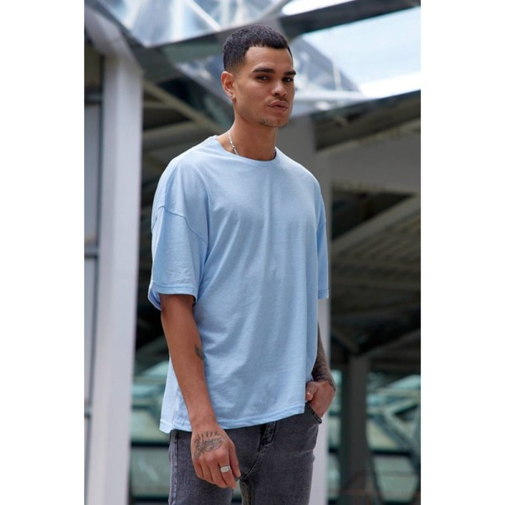 Qalina Life Bisiklet Yaka Oversize T Shirt Erkek T-shirt Fiyatı