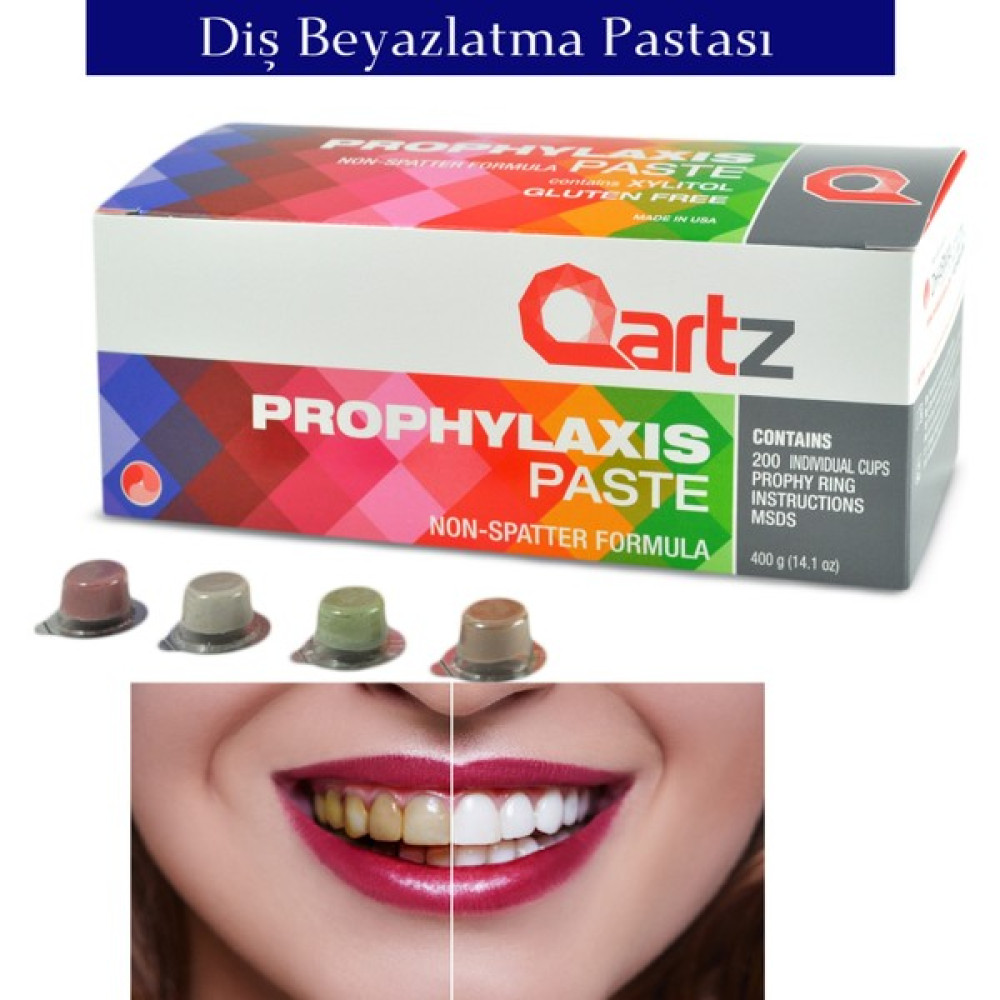 Qartz Diş Beyazlatma ve Parlatma Pastası 20 Adet Diş Beyazlatıcılar Fiyatı