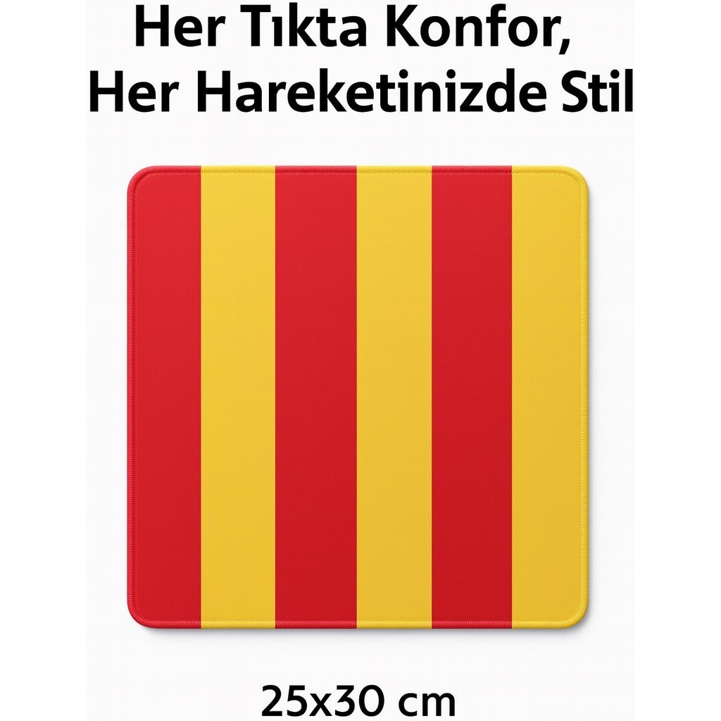 Qasul 25×30 cm Kırmızı‑sarı Çizgili Mouse Pad Cim Bom Tutkunlarına Özel - Sarı - Kırmızı Mouse Pad Fiyatı