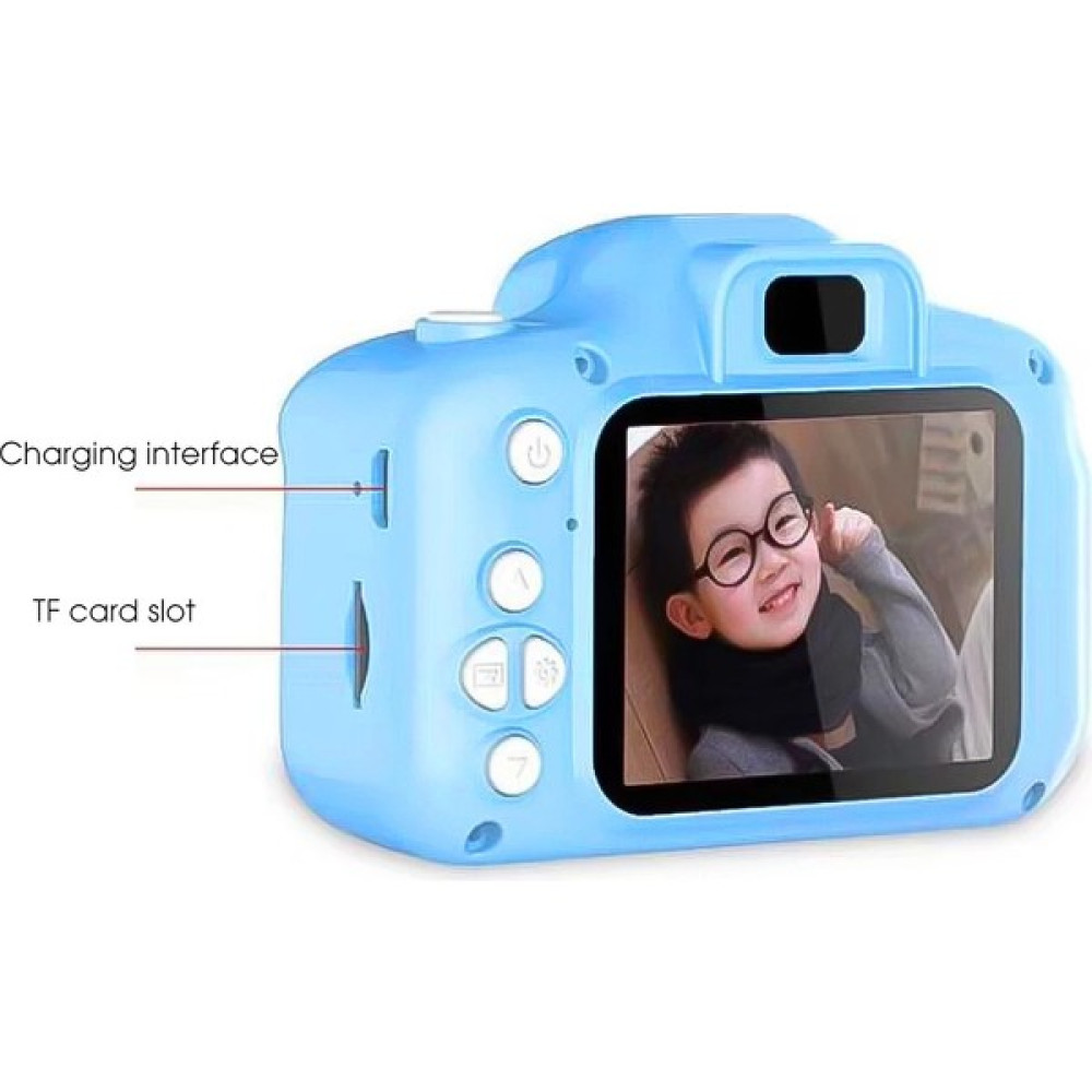 Qasul Çocuklar Için Mini Hd 1080P Dijital Fotoğraf Makinesi - 5 Oyun Yüklü Egitici Fotoğraf Makinesi - Mavi Dijital Fotoğraf Makineleri Fiyatı