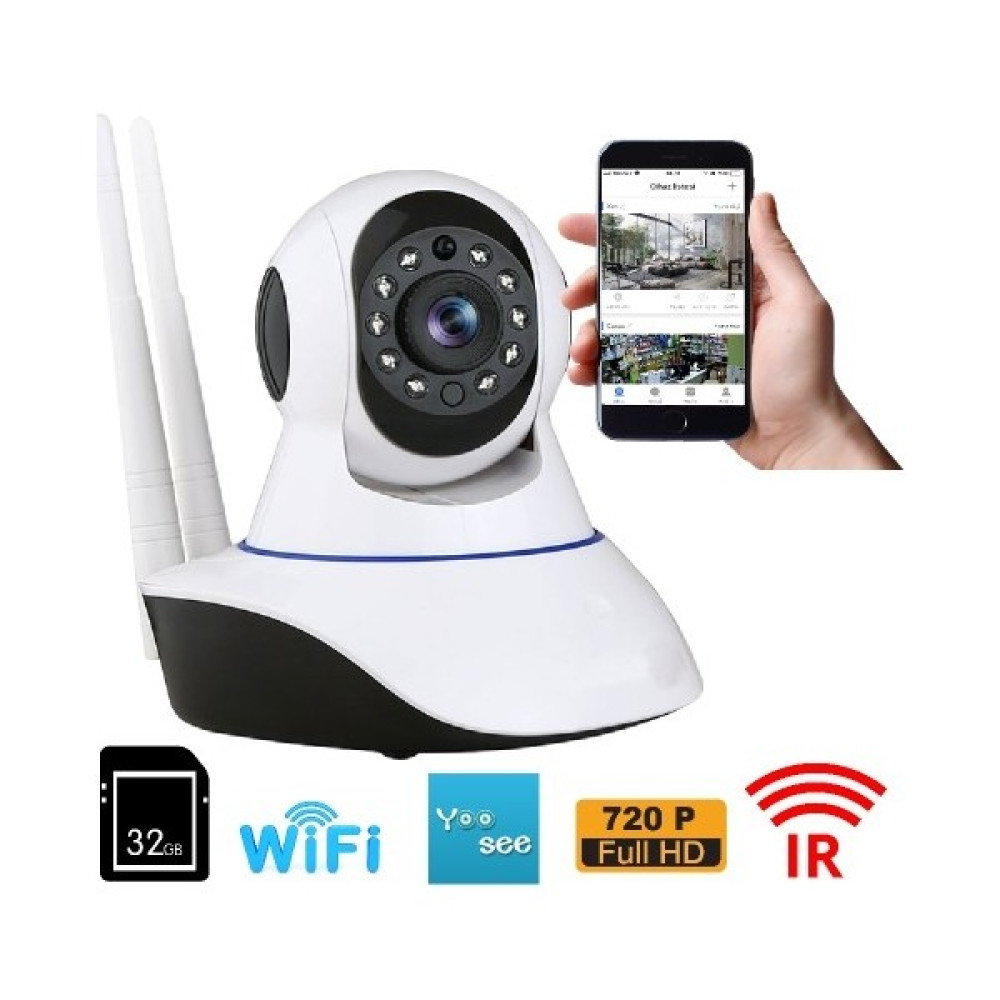 Qasul Kablosuz Güvenlik Wifi Ip Kamera Ev Gözetleme Kamerası Akıllı Yaşam Gece Görüşü Hareket Sensörlü Nesne Takip Özellikli 64 GB Sd Kart Hediyeli Güvenlik Kameraları Fiyatı