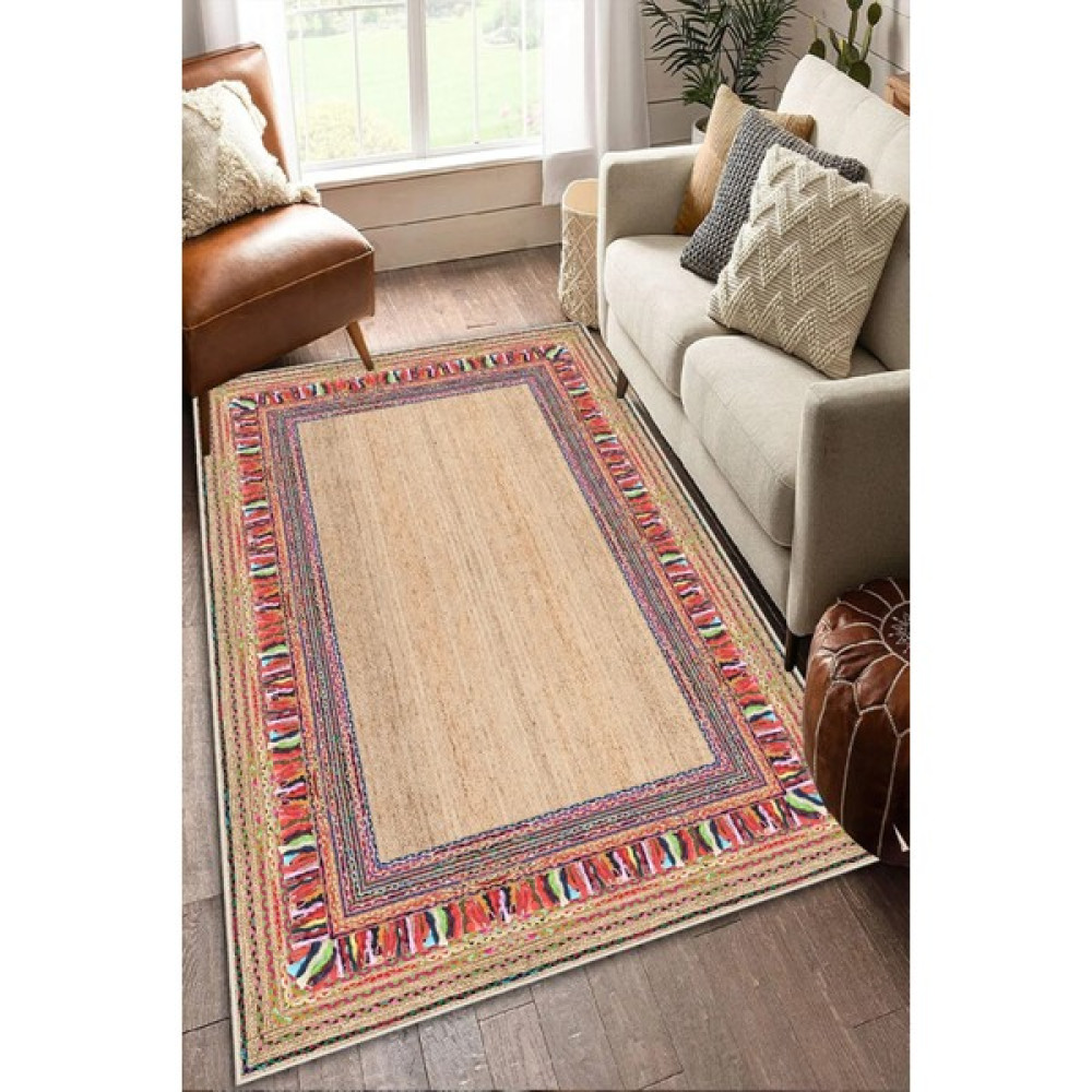 Qatalina Dijital Baskı Yıkanabilir Kaymaz Taban Salon Halısı Mutfak Halısı Koridor Halısı Yolluk - Krem - 60 x 100 cm Salon Halısı Fiyatı