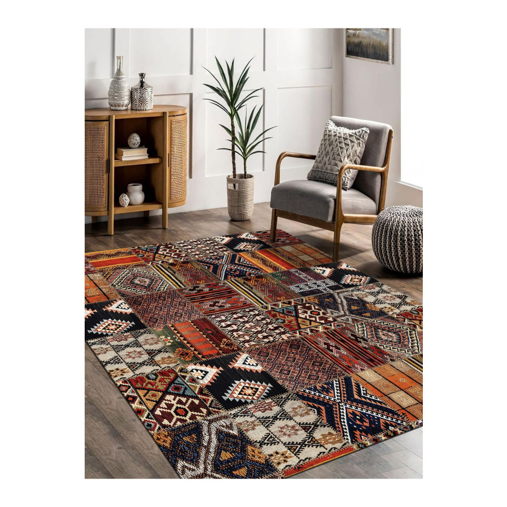 Qatalina Dijital Baskılı Kilim Model Makinede Yıkanabilir Kaymaz Taban Halı 80 x 400 Beden Kilim Fiyatı