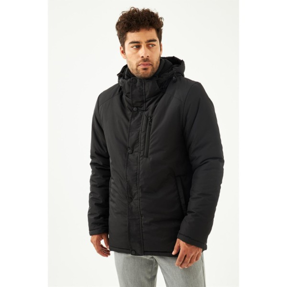 Qawwa Erkek Kürklü Çıkarılabilir Kapüşonlu Su ve Rüzgar Geçirmez Kışlık Spor Mont & Kaban & Parka RQP-160 Mont (Outdoor) Fiyatı