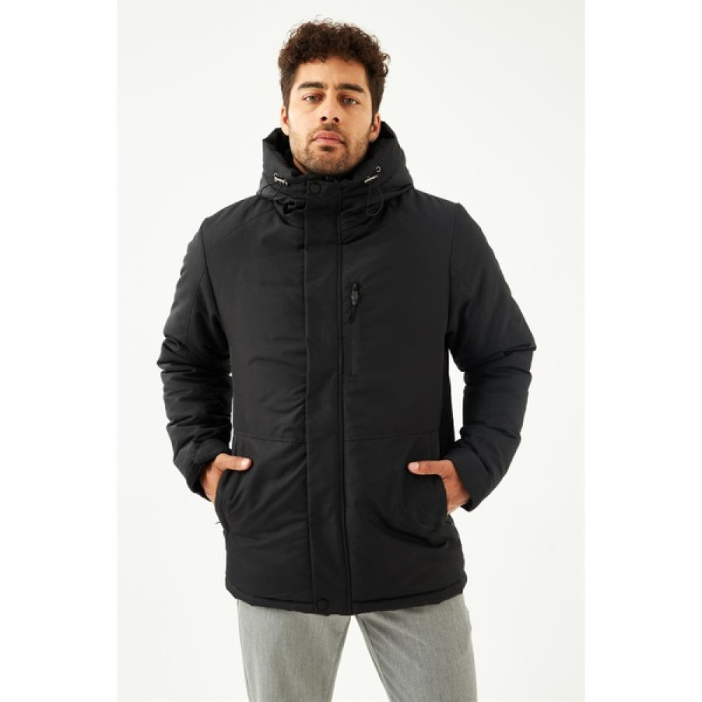 Qawwa Erkek Su Geçirmez Kapüşonlu Rüzgara Dayanıklı Içi Astarlı Mont & Kaban & Parka QPA-170-1 QPA-170-1 Erkek Mont Fiyatı